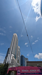 Un long fil et des rayons de soleil / An endless wire with sunrays