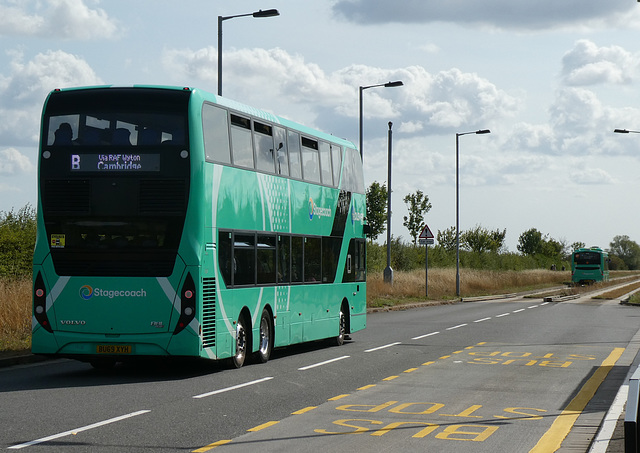 Stagecoach East 13908 (BU69 XYH) and 21310 (BF65 WKZ)  at Longstanton P&R - 1 Sep 2022 (P1130129)