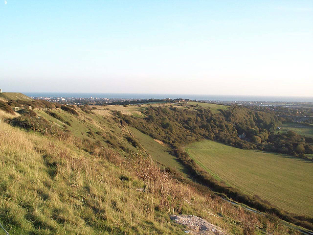 Mill Hill and Shoreham, Sussex, from Erringham Hill