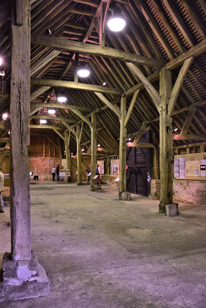Wanborough Great Barn interior