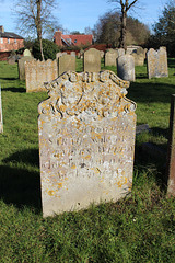 Memorial in Saint Peter's Churchyard, Yoxford, Suffolk