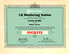 CQ Monitoring Station Certificate