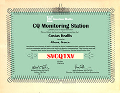 CQ Monitoring Station Certificate
