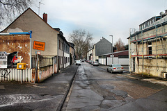 Die Niebuhrstraße an der Stadtgrenze Oberhausen/Duisburg / 15.01.2017