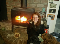 two gingers by the fire