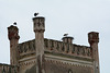 Latvia, Odziena Manor Castle, Turrets above Main Entrance