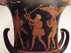 Detail of a South Italian Krater with a Procession in the Getty Villa, June 2016