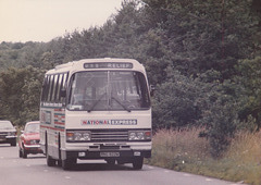 Ambassador Travel LL822 (RNG 822W) on the A11 near Fiveways, Barton Mills – 15 Jul 1984 (X841-17)