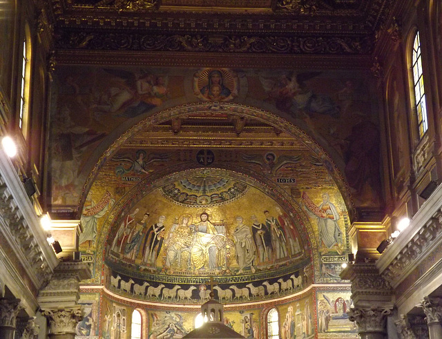 The Triumphal Arch and Apse of Santa Maria in Trastevere, June 2012