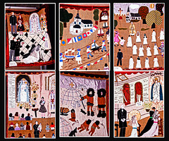 Collage: Obras artísticas de niños expuestas en la Iglesia de Santa Catalina, Honfleur [s.XV-XVI]+6PiP
