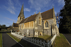 HFF church with fence St. Paul's Langleybury