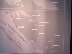 Musée archéologique de Zadar : carte des cités romaines.