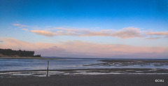 The River Findhorn joining the sea - dawn