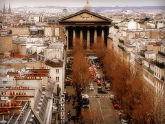 L'église de la Madeleine vue d'en haut !sur les toits de Paris
