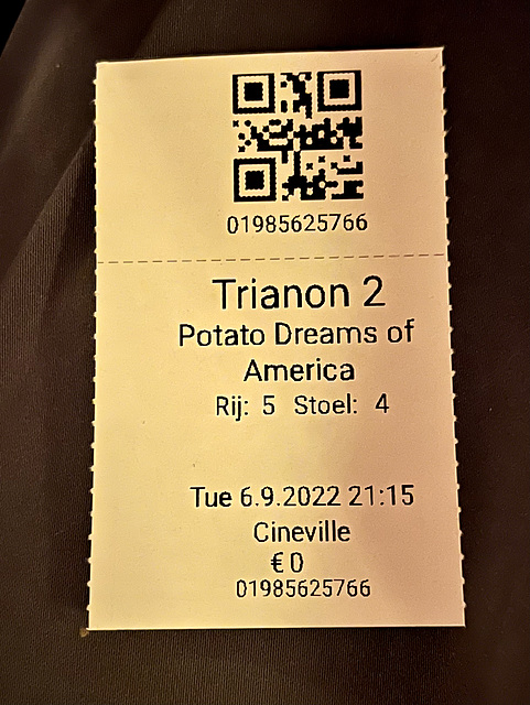 Ticket for Potato Dreams of America