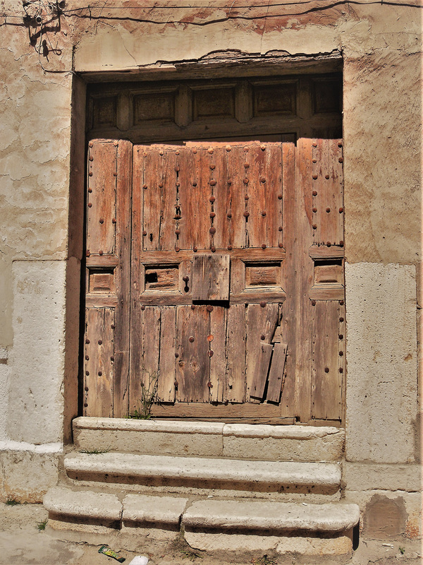 Old door and newer steps