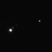 Jupiter, all four Galilean moons, and Mars