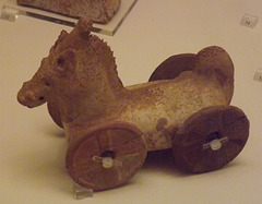 Toy Horse from Athens in the National Archaeological Museum in Athens, June 2014