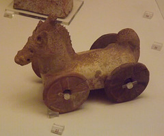 Toy Horse from Athens in the National Archaeological Museum in Athens, June 2014