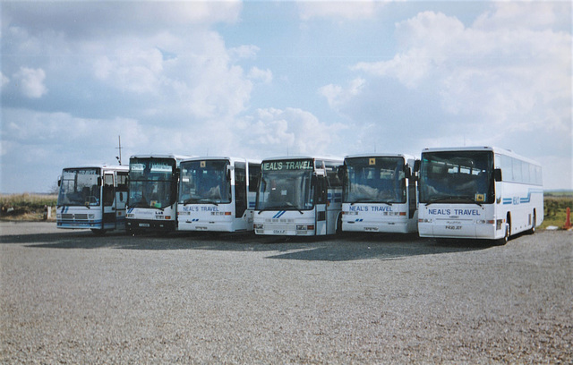 Neal’s Travel coaches at Isleham – 22 Feb 1998 (380-10)