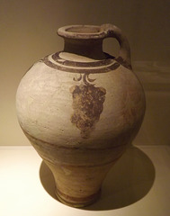 Large Jug from Thera with Grape Clusters in the National Archaeological Museum in Athens, June 2014