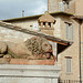 Italy, Assisi, The Lion on the Square of Santa Chiara