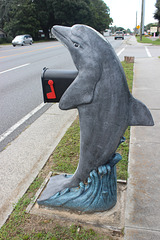 Fantastic Mail Box  container....belly of a Dolphin :))  so Funny!!!   Savannah, Georgia
