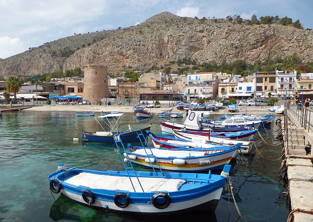 The beautiful fishing port of Mondello Sicily