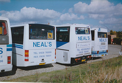 Neal’s Travel coaches at Isleham – 22 Feb 1998 (380-13)