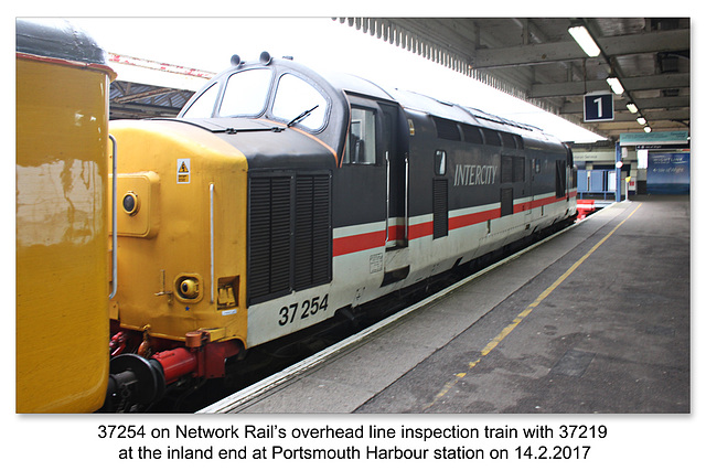 37254 on NR train at Portsmouth Harbour 14 2 2017