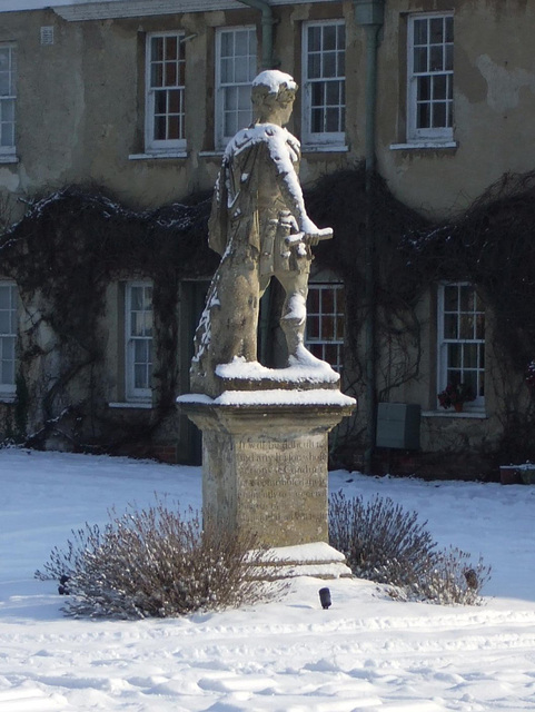 Fulbourn Manor: Statue of William III 2012-02-10