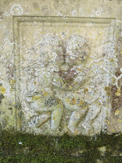 belchamp walter church, essex,c18 chest tomb with cherubs embracing