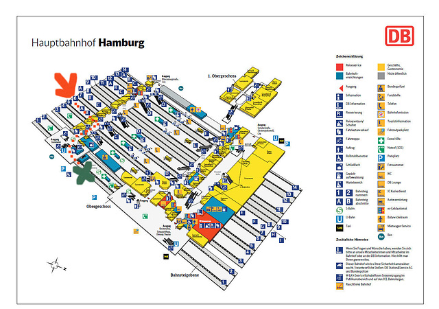 Übersicht Hauptbahnhof Hamburg