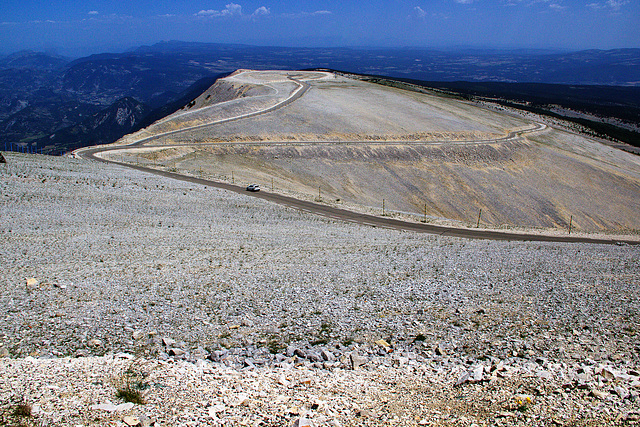 Vue depuis le sommet du Ventoux.