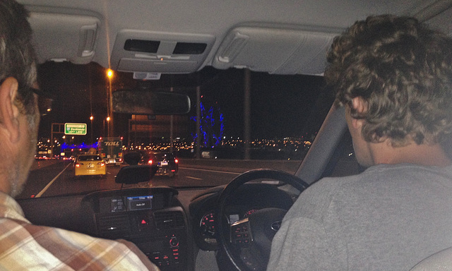 driving over Westgate Bridge