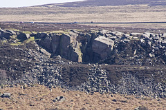 Burbage millstone quarries viewed from Carl Wark