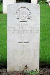 wandsworth cemetery, london,cyril hastings bacon +1917, one of a several australian wwi graves here