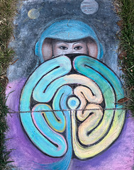 Pandemic chalk: Labyrinth 1