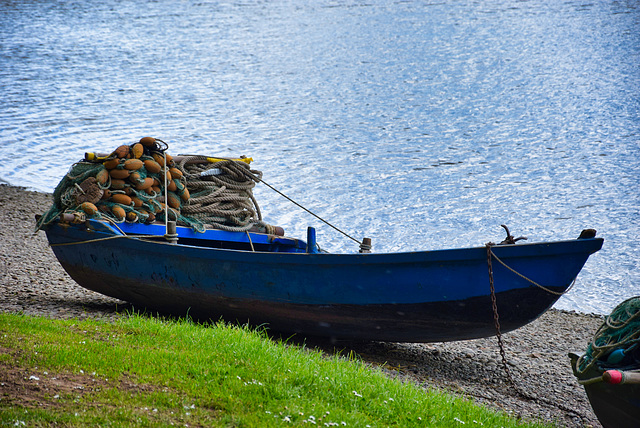 River fishing boat