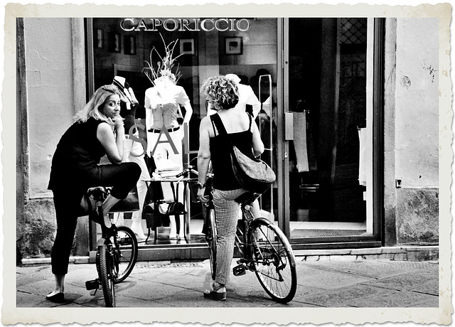 A bicyclette...