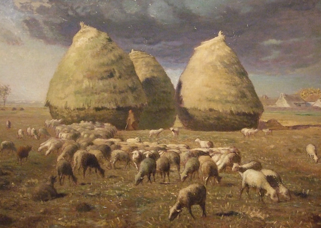 Detail of Haystacks: Autumn by Millet in the Metropolitan Museum of Art, July 2011