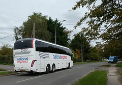 Worthing Coaches (National Express owned) XW5614 (BU18 OSP) in Mildenhall - 23 Oct 2021 (P1090727)