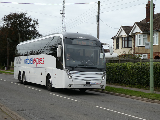 Worthing Coaches (National Express owned) XW5614 (BU18 OSP) in Mildenhall - 23 Oct 2021 (P1090726) Worthing Coaches (National Express owned) XW5614 (BU18 OSP) in Mildenhall - 23 Oct 2021 (P1090726)