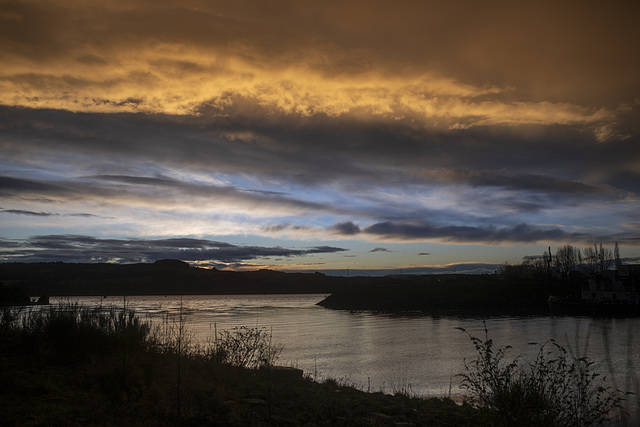 Sunset at the Confluence of the River Clyde and the River Leven