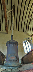 belchamp walter church, essex,c19 tortoise stove and flue