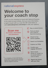 A National Express poster at Mildenhall - 10 Dec 2023 (P1170152)