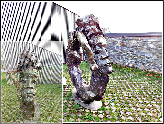 Sculpture de Nathalie Benoist Bougis près de la Médiathèque de Plouer sur Rance (22)