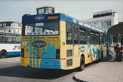 Jersey bus 12 (J 75153) in St. Helier - 4 Sep 1999