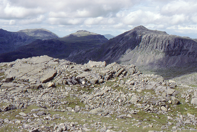 Bow Fell & Esk Pike from The Crinckle Crags 21st July 1992