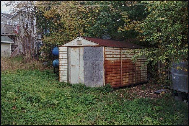 Rusty garden shed